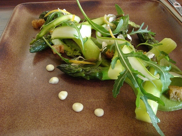 Preparing Exotic Asparagus Salad 